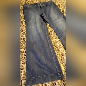 Mossimo Womens Size 18 Wide Leg Trouser Jeans Blue Denim Boho Western EXCELLENT